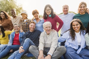 Group of Diverse people smiling and laughing