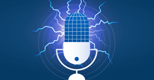 Taking Healthcare by Storm Podcast Microphone Graphic